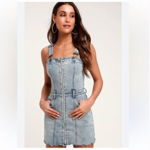 New: Pistola Nina Denim Overall Dress. Size Small